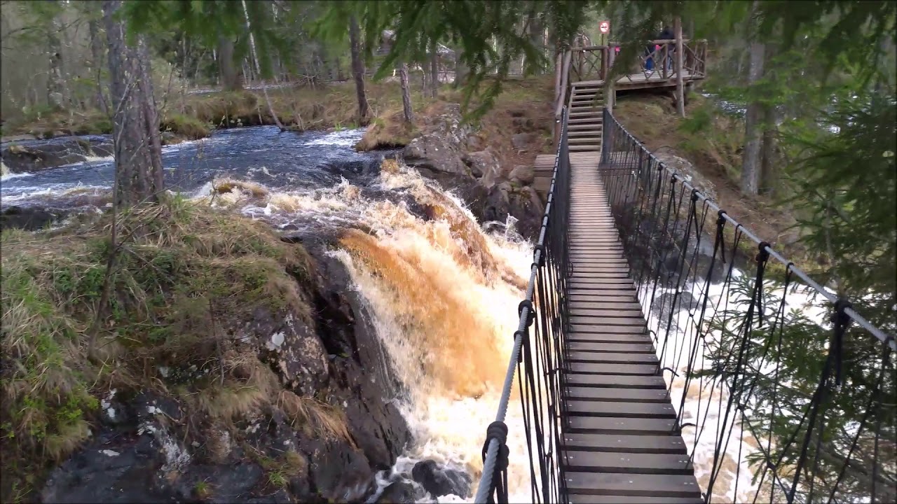 Горный парк Рускеала Карелия водопад