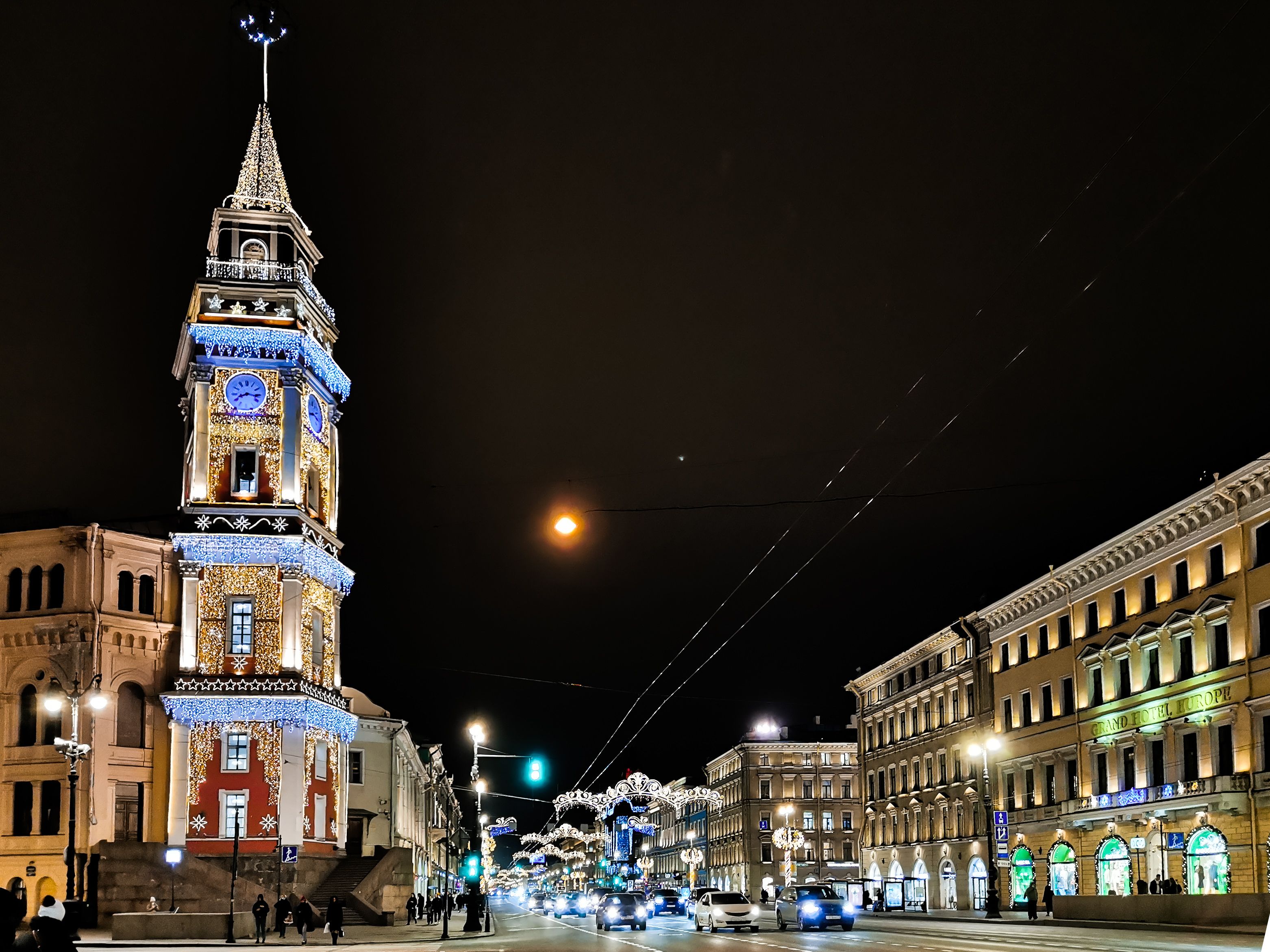 Думская башня Санкт-Петербург. Думская башня на Невском проспекте. Рождество в Петербурге. Новогодний Санкт-Петербург 2024.