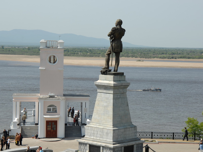 Памятник муравьеву амурскому хабаровск фото Купить экскурсию "KHABUS теплоходно-автобусная обзорная экскурсия по Хабаровску"